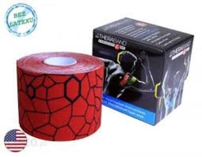 KINESIOLOGY TAPE ROLL 5CM x 5M HOT RED/BLACK